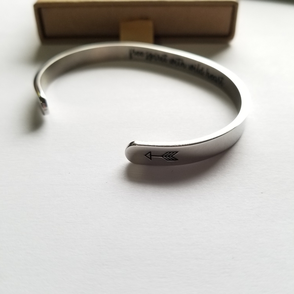 Joycuff Inspirational Bracelet for Women Hidden Message Mantra Cuff Bangle - Picture 3 of 3